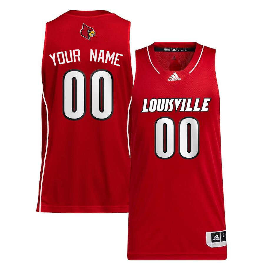 Custom Louisville Cardinals Name And Number College Basketball Jerseys Stitched-Red - Click Image to Close